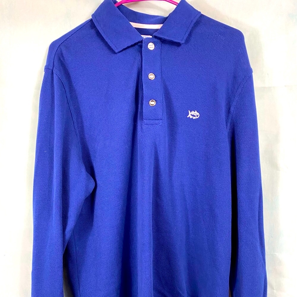 Southern Tide Classic Blue Long Sleeve Long Sleeve Shirt Sz M